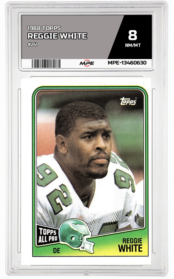 1988 TOPPS #241 REGGIE WHITE MPE 8 NM/MT — graded card auctioned from the MPE vault