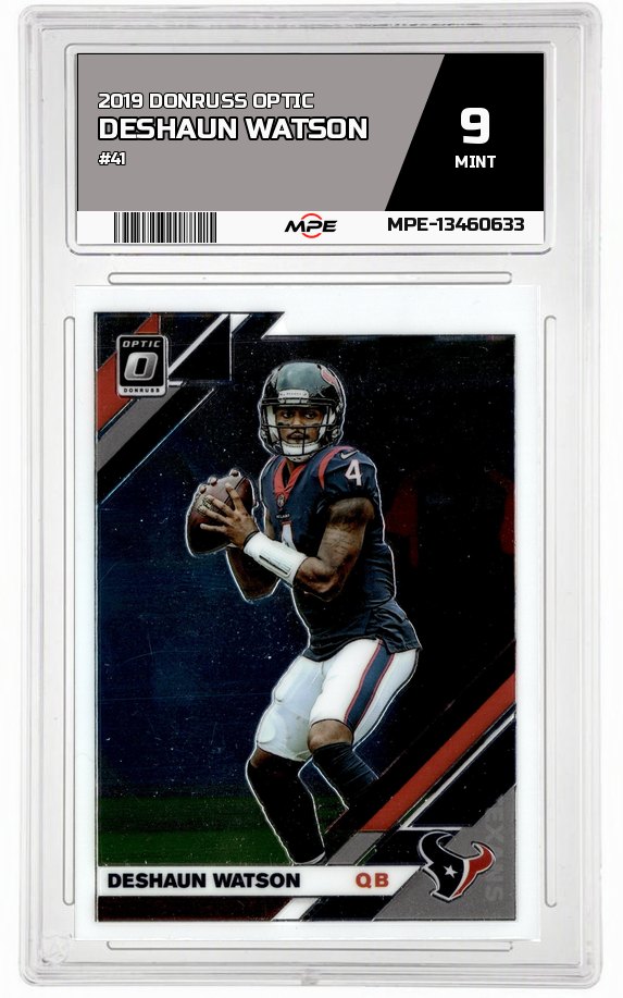 2019 DONRUSS OPTIC #41 DESHAUN WATSON MPE 9 MINT — graded card auctioned from the MPE vault