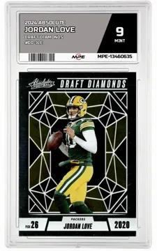 2024 ABSOLUTE DRAFT DIAMONDS #DD-JLE JORDAN LOVE MPE 9 MINT — graded card up for auction