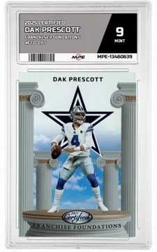 2025 CERTIFIED FRANCHISE FOUNDATIONS #FFO-DPT DAK PRESCOTT MPE 9 MINT — graded card up for auction