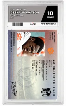 2017 PRESTIGE NFL PASSPORT #16 DESHAUN WATSON MPE 10 GEM/MT — graded card up for auction