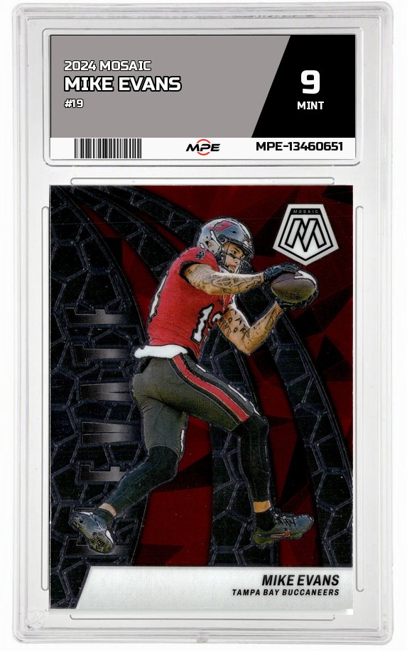 2024 MOSAIC #19 MIKE EVANS MPE 9 MINT — graded card auctioned from the MPE vault