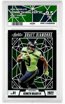 2024 ABSOLUTE DRAFT DIAMONDS #DD-KWR KENNETH WALKER III MPE 9.5 MINT+ — graded card up for auction