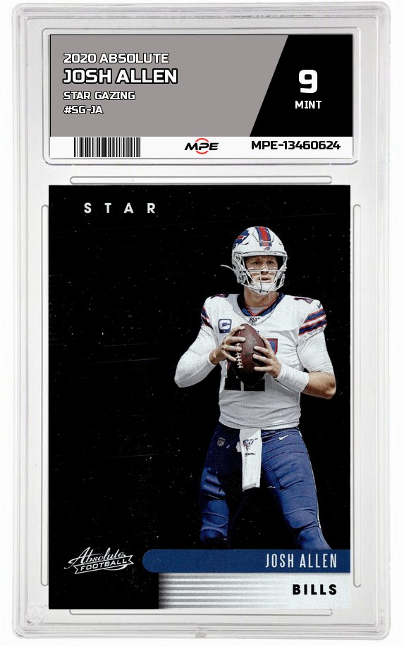 2020 ABSOLUTE STAR GAZING #SG-JA JOSH ALLEN MPE 9 MINT — graded card auctioned from the MPE vault