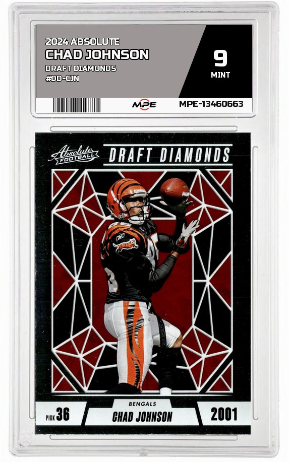 2024 ABSOLUTE DRAFT DIAMONDS #DD-CJN CHAD JOHNSON MPE 9 MINT — graded card auctioned from the MPE vault