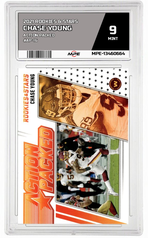 2021 ROOKIES & STARS ACTION PACKED #AP-16 CHASE YOUNG MPE 9 MINT — graded card auctioned from the MPE vault