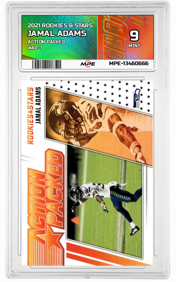 2021 ROOKIES & STARS ACTION PACKED #AP-7 JAMAL ADAMS MPE 9 MINT — graded card auctioned from the MPE vault
