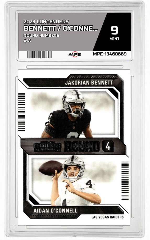 2023 CONTENDERS ROUND NUMBERS #18 BENNETT / O'CONNELL MPE 9 MINT — graded card auctioned from the MPE vault