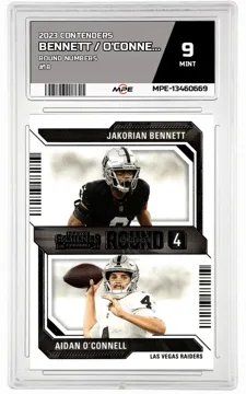 2023 CONTENDERS ROUND NUMBERS #18 BENNETT / O'CONNELL MPE 9 MINT — graded card up for auction