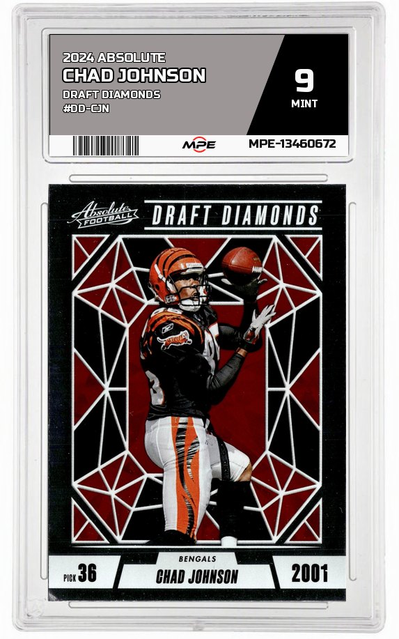 2024 ABSOLUTE DRAFT DIAMONDS #DD-CJN CHAD JOHNSON MPE 9 MINT — graded card auctioned from the MPE vault