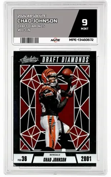 2024 ABSOLUTE DRAFT DIAMONDS #DD-CJN CHAD JOHNSON MPE 9 MINT — graded card up for auction