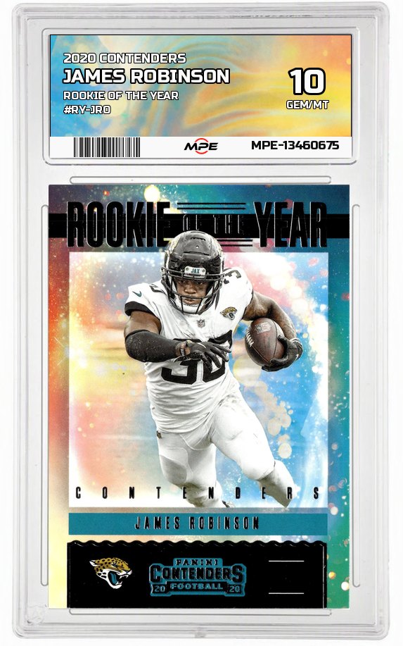 2020 CONTENDERS ROOKIE OF THE YEAR #RY-JRO JAMES ROBINSON MPE 10 GEM/MT — graded card auctioned from the MPE vault