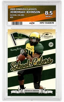 2009 DONRUSS CLASSICS SCHOOL COLORS #19 JEREMIAH JOHNSON MPE 8.5 NM/MT+ — graded card up for auction
