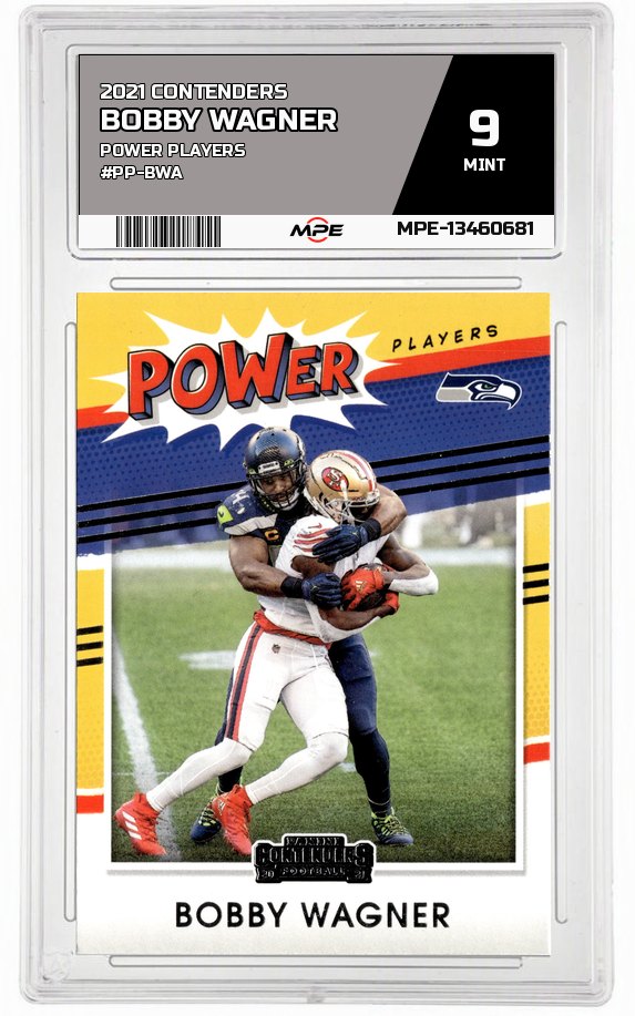 2021 CONTENDERS POWER PLAYERS #PP-BWA BOBBY WAGNER MPE 9 MINT — graded card auctioned from the MPE vault