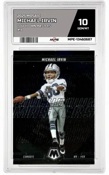2025 MOSAIC TOUCHDOWN MASTERS #18 MICHAEL IRVIN MPE 10 GEM/MT — graded card up for auction