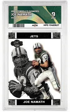2007 TOPPS CO SIGNERS #41 JOE NAMATH MPE 9 MINT — graded card up for auction