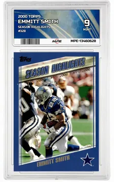 2000 TOPPS SEASON HIGHLIGHTS #328 EMMITT SMITH MPE 9 MINT — graded card up for auction