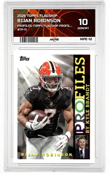 2026 TOPPS FLAGSHIP PROFILES-Topps Flagship Profiles #TP-11 BIJAN ROBINSON MPE 10 GEM/MT — graded card up for auction