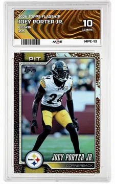 2026 TOPPS FLAGSHIP PIGSKIN #171 JOEY PORTER JR. MPE 10 GEM/MT — graded card up for auction