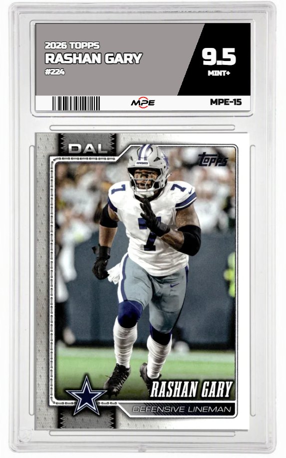 2026 TOPPS FLAGSHIP #224 RASHAN GARY MPE 9.5 MINT+ — graded card auctioned from the MPE vault