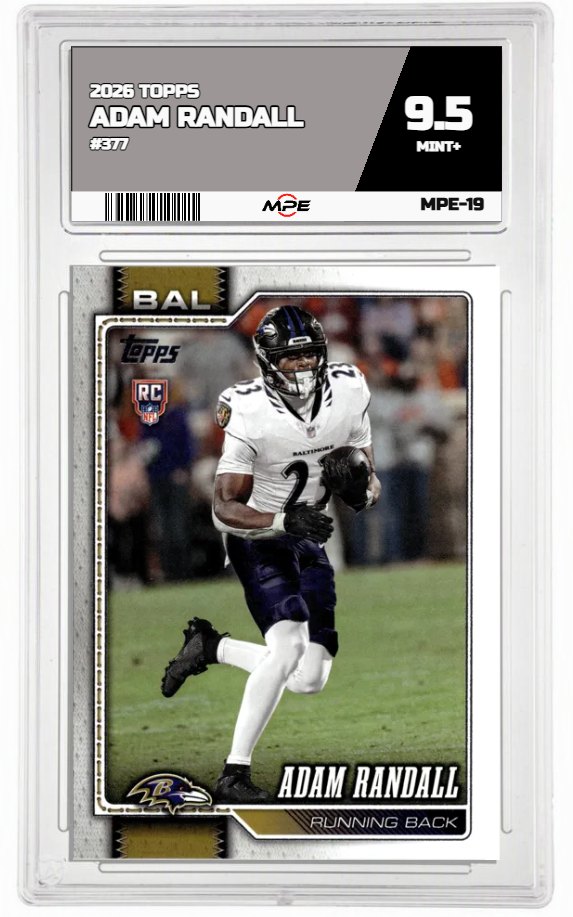 2026 TOPPS FLAGSHIP #377 ADAM RANDALL MPE 9.5 MINT+ — graded card auctioned from the MPE vault