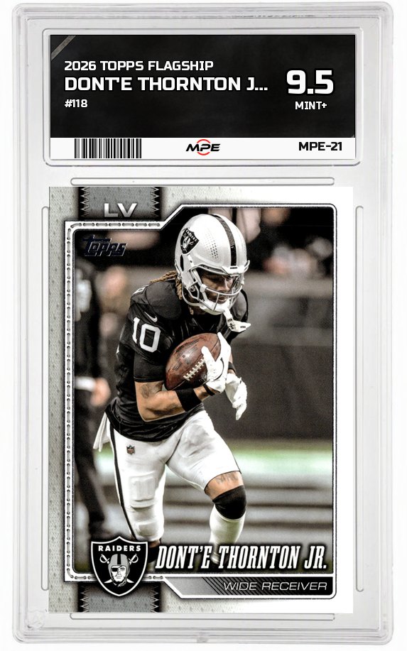 2026 TOPPS FLAGSHIP #118 DONT'E THORNTON JR. MPE 9.5 MINT+ — graded card auctioned from the MPE vault