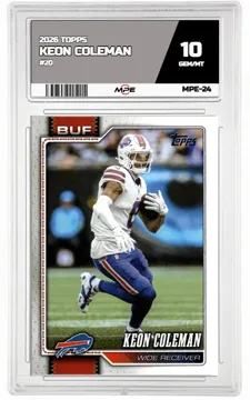 2026 TOPPS FLAGSHIP #20 KEON COLEMAN MPE 10 GEM/MT — graded card up for auction