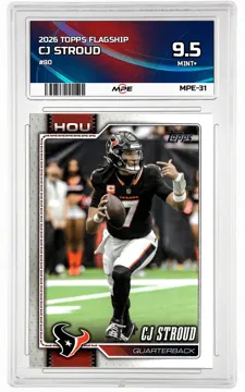2026 TOPPS FLAGSHIP #80 CJ STROUD MPE 9.5 MINT+ — graded card up for auction