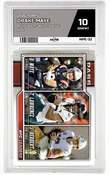 2026 TOPPS FLAGSHIP AFC LEADERS-WHITE & BLUE #282 DRAKE MAYE MPE 10 GEM/MT — graded card up for auction