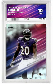 2026 TOPPS FLAGSHIP GREAT OF THE GAME #GOTG-6 ED REED MPE 10 GEM/MT — graded card up for auction