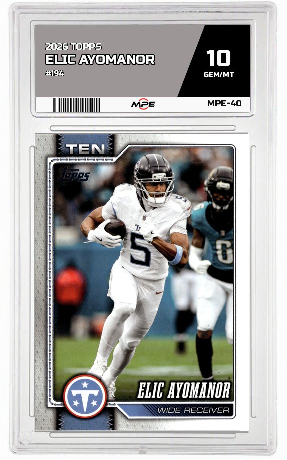 2026 TOPPS FLAGSHIP #194 ELIC AYOMANOR MPE 10 GEM/MT — graded card auctioned from the MPE vault