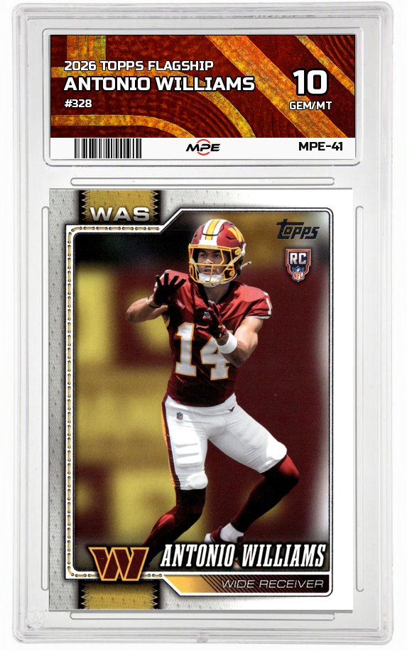 2026 TOPPS FLAGSHIP #328 ANTONIO WILLIAMS MPE 10 GEM/MT — graded card auctioned from the MPE vault