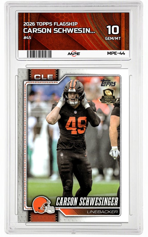 2026 TOPPS FLAGSHIP #45 CARSON SCHWESINGER MPE 10 GEM/MT — graded card auctioned from the MPE vault