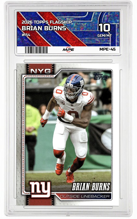 2026 TOPPS FLAGSHIP #154 BRIAN BURNS MPE 10 GEM/MT — graded card auctioned from the MPE vault