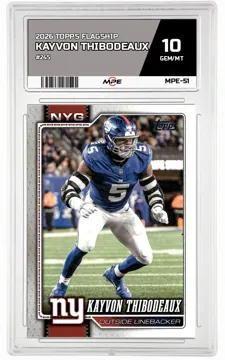 2026 TOPPS FLAGSHIP #245 KAYVON THIBODEAUX MPE 10 GEM/MT — graded card up for auction
