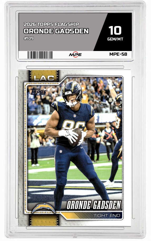 2026 TOPPS FLAGSHIP #109 ORONDE GADSDEN MPE 10 GEM/MT — graded card auctioned from the MPE vault