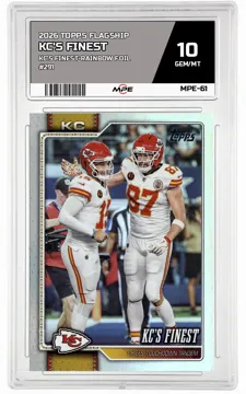 2026 TOPPS FLAGSHIP KC'S FINEST-RAINBOW FOIL #291 KC'S FINEST MPE 10 GEM/MT — graded card up for auction
