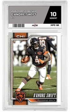 2026 TOPPS FLAGSHIP #37 D'ANDRE SWIFT MPE 10 GEM/MT — graded card up for auction