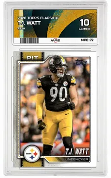 2026 TOPPS FLAGSHIP #254 T.J. WATT MPE 10 GEM/MT — graded card up for auction