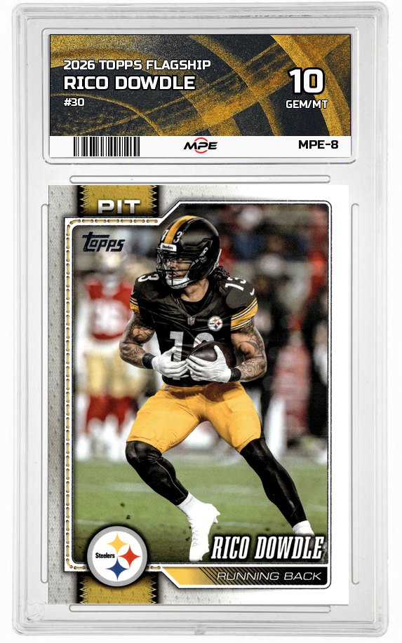 2026 TOPPS FLAGSHIP #30 RICO DOWDLE MPE 10 GEM/MT — graded card auctioned from the MPE vault