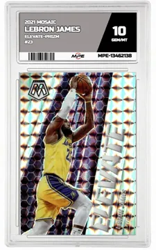 2021 MOSAIC ELEVATE-PRIZM #23 LEBRON JAMES MPE 10 GEM/MT — graded card up for auction