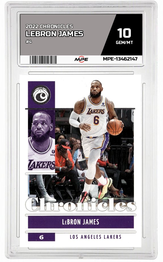 2022 CHRONICLES #4 LEBRON JAMES MPE 10 GEM/MT — graded card auctioned from the MPE vault