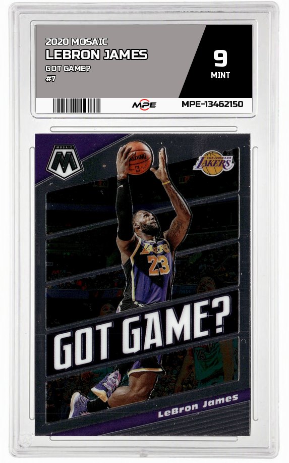 2020 MOSAIC GOT GAME? #7 LEBRON JAMES MPE 9 MINT — graded card auctioned from the MPE vault