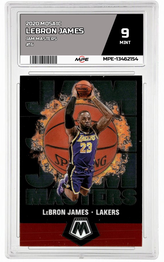 2020 MOSAIC JAM MASTERS #16 LEBRON JAMES MPE 9 MINT — graded card auctioned from the MPE vault