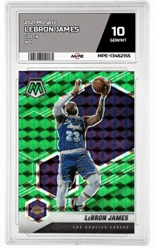 2021 MOSAIC GREEN #81 LEBRON JAMES MPE 10 GEM/MT — graded card up for auction