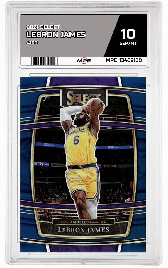 2021 SELECT #100 LEBRON JAMES MPE 10 GEM/MT — graded card auctioned from the MPE vault