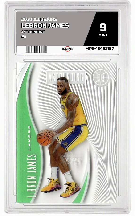 2020 ILLUSIONS ASTOUNDING #9 LEBRON JAMES MPE 9 MINT — graded card auctioned from the MPE vault