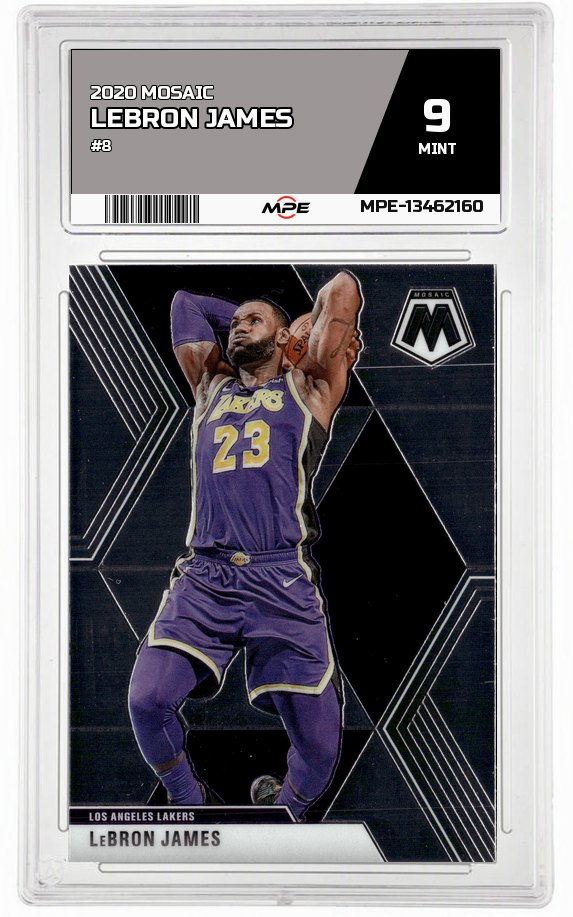 2020 MOSAIC #8 LEBRON JAMES MPE 9 MINT — graded card auctioned from the MPE vault