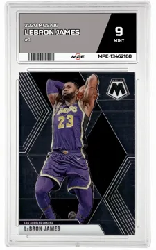2020 MOSAIC #8 LEBRON JAMES MPE 9 MINT — graded card up for auction