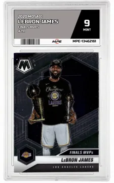 2020 MOSAIC FINALS MVPS #297 LEBRON JAMES MPE 9 MINT — graded card up for auction